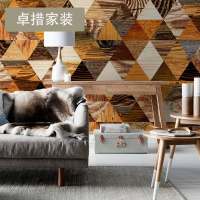 木纹墙纸仿木北欧创意壁纸电视背景墙无缝墙布定制壁画壁布壹德壹