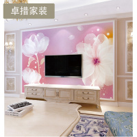 定制 定制 3D立体欧式简约白莲花电视背景墙纸 无缝无纺布客厅卧壹德壹