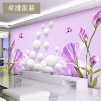 定制 电视背景墙壁纸客厅卧室简约欧式田园3d无缝无纺布墙纸壹德壹