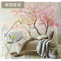 定制 日式温馨客厅电视背景墙纸卧室壁纸壁画定制艺术墙纸韩式樱壹德壹