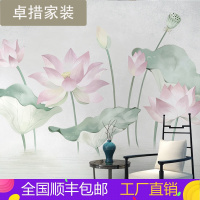 3d立体客厅卧室墙纸彩色油画电视背景墙壁纸复古手绘北欧麋鹿壁画壹德壹