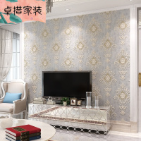 简约欧式壁纸3D立体客厅卧室电视沙背景墙无纺布墙纸浅米色仅墙纸壹德壹