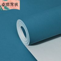北欧纯色无纺布壁纸素色客厅卧室背景墙纸现代简约深蓝色复古美式湖蓝色仅墙纸壹德壹