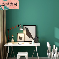 墨绿色无纺布宿舍客厅自粘墙纸素色北欧式卧室温馨纯色壁纸墙贴纸墨绿色53cm宽/6米长大壹德壹