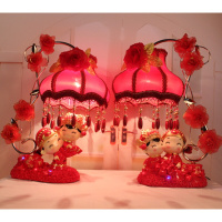 台灯卧室床头结婚礼物创意时尚红色新房婚房实用婚庆装饰对灯壹德壹