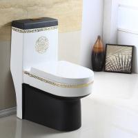 新款式家用洁具陶瓷连体小型坐便器超漩虹吸彩色马桶250/350红装简谱/脲醛盖板305壹德壹