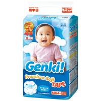 妮飘 Genki更祺婴儿宝宝纸尿裤尿不湿 M码64片