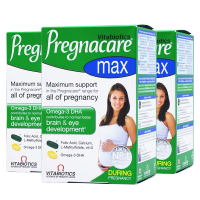 [3盒装 新日期25年10月后]英国薇塔贝尔pregnacare Max孕妇维生素营养片叶酸DHA鱼油孕妇钙84粒