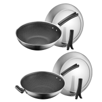 苏泊尔X晶盾不锈钢炒锅可立盖CC30JA1