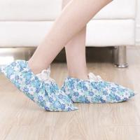 布鞋套家用可反复洗室内透气防滑耐磨加厚脚套非一次性10双印花的多色多款多功能生活日用家庭清洁用品一次性鞋套