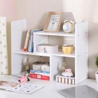 办公收纳置物架桌面伸缩儿童简约小书柜创意学生电脑桌上简易书架大容量多色多款多功能时尚创意住宅家具架类置物架
