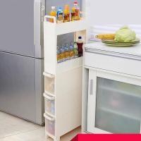 客厅卧室收纳缝隙柜塑料组合夹缝柜抽屉柜窄柜移动整理柜
