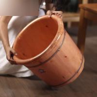 加高加厚香柏木桶足浴桶泡脚木桶带盖洗脚木桶加高泡脚桶足浴木盆加厚多功能时尚创意舒适桑拿洗脚木盆足浴盆