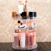 大号透明化妆品收纳盒亚克力旋转收纳架口红整理护肤品彩妆置物架生活日用家居家庭清洁收纳整理用品储物盒收纳盒