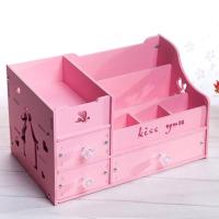 韩国抽屉式化妆品收纳盒大号桌面收纳盒梳妆台化妆盒置物架塑料纯色糖果色收纳盒子生活日用收纳用品杂物纸巾收纳