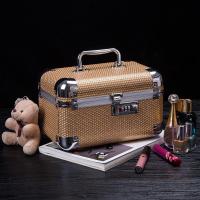 化妆箱带密码锁首饰盒小号手提箱隔层珠宝箱收纳盒储物盒手提置物盒生活日用家居家庭清洁收纳整理用品收纳盒