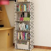 简易书架落地置物架学生儿童小书柜桌上组合收纳宿舍多功能组装架多功能生活日用家居家装住宅家具柜类书柜