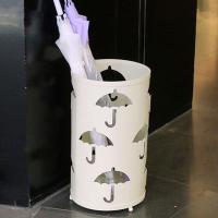简约创意雨伞桶家用欧式铁艺雨伞架酒店大堂雨伞收纳桶放伞桶放置架纯色框架结构金属工艺焊接家居家用雨伞置放桶