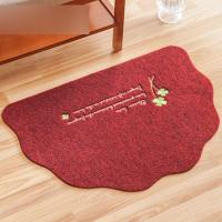 家用厅植物花卉前进口半圆脚垫 客厅卫生间厨房吸水防滑蹭灰地垫吸水防滑卧室厨房舒适家居纺织品地垫