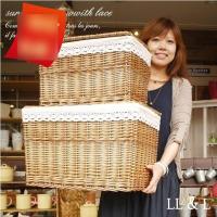 爆款特大号藤编柳编带盖收纳筐脏衣篮藤筐篮子储物箱整理箱篓多用多色多款多功能生活日用收纳用品时尚创意简约收纳篮