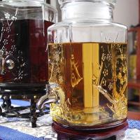 泡酒玻璃瓶泡酒瓶带龙头10斤20斤酿酒罐泡药酒坛玻璃密封罐多色多款多功能生活日用收纳用品时尚创意简约收纳柜