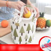 饭盒袋手提袋便当袋小带饭包保温袋圆形大号手提饭盒包便当包防水多色多款多功能生活日用收纳用品时尚创意简约收纳包