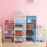 经济型拼接家居儿童书架书柜学生书柜格子柜自由组合简易小书架置物架家用生活日用现代时尚简约纯色住宅家具柜子