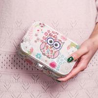 首饰收纳盒公主便携饰品盒小号手饰品盒耳钉戒指整理盒绒布饰品纯色收纳耳环戒指项链夹收纳生活日用收纳盒子