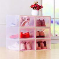 6个装加厚透明鞋盒抽屉式鞋盒子家用简易放鞋子的收纳盒塑料组合多色多款多功能生活日用收纳用品时尚创意简约收纳盒