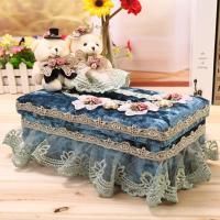 欧式多功能纸巾盒客厅茶几遥控器收纳盒 布艺抽纸盒桌面创意收纳纸巾收纳盒子生活日用收纳用品家用杂物收纳盒子