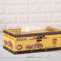 简约时尚创意纸巾盒客厅家用抽纸盒纸巾盒复古创意家居皮革防水欧式抽纸盒木质餐巾纸盒装饰品摆件生活日用纸巾盒