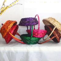 水果篮藤编送礼品篮子手提采摘购物筐超市蔬菜鸡蛋展示花篮收纳筐多色多款多功能生活日用收纳用品时尚创意简约收纳篮