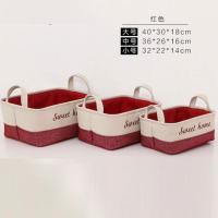 棉质布艺收纳篮桌面收纳筐杂物整理收纳盒零食储物篮手提小篮子多色多款多功能生活日用收纳用品时尚创意简约收纳篮