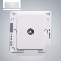 开关插座远景雅白开关86型电视插座面板宇航流线外观单电视多色多款多功能时尚创意电子电工插座电视插座