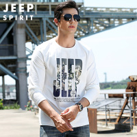 JEEP吉普长袖T恤男春季男士圆领休闲卫衣套头打底衫TS1322