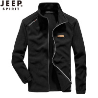 JEEP吉普卫衣男春秋款青年抓绒外套男摇粒绒开衫双面绒JC1008