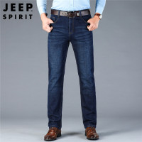 JEEP吉普牛仔裤男秋季弹力休闲长裤男宽松直筒高腰裤JS5045