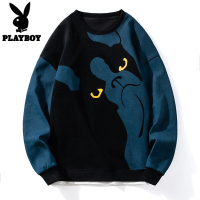 花花公子卫衣男生ins潮流宽松印花套头衫2021年新款时尚休闲外套