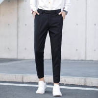 花花公子休闲裤男西裤商务正装修身裤子韩版潮流夏款九分裤
