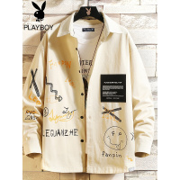 花花公子衬衫男款长袖春季韩版潮流内搭港风日系2021新款男士衬衣