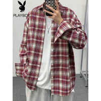 花花公子衬衫男港风日系潮牌帅气学生春秋内搭打底休闲长袖宽松衬