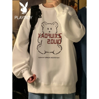 花花公子卡通卫衣男士潮宽松韩版大码休闲外套2021年新款秋季上衣