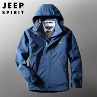 JEEP SPIRIT2021新款冬季冲锋衣男三合一两件套防风防水外套7031