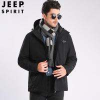 JEEP SPIRIT冲锋衣男女三合一两件套秋冬季加厚登山服1006-1006B