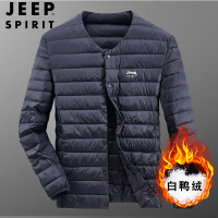 JEEP SPIRIT冬季男士羽绒服青年轻薄保暖防寒白鸭绒羽绒外套8910
