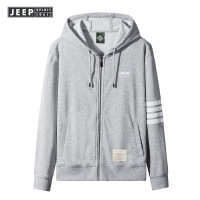 JEEP SPIRIT男装卫衣男开衫春秋季休闲长袖连帽运动大码外套7058