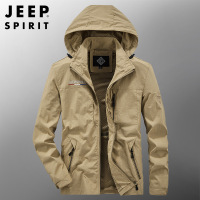 JEEP SPIRIT外套男春秋季吉普宽松户外冲锋风衣运动夹克男7006