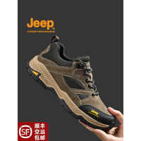 jeep冬季新款男鞋户外运动休闲鞋男爸爸真皮防滑登山徒步旅游鞋子