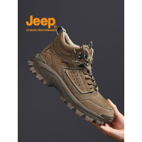 jeep男鞋2022春季新款高帮休闲鞋子厚底增高户外工装靴男士马丁靴