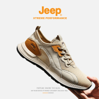 jeep吉普男鞋夏季透气薄款新款百搭男士休闲跑步鞋子男网面运动鞋